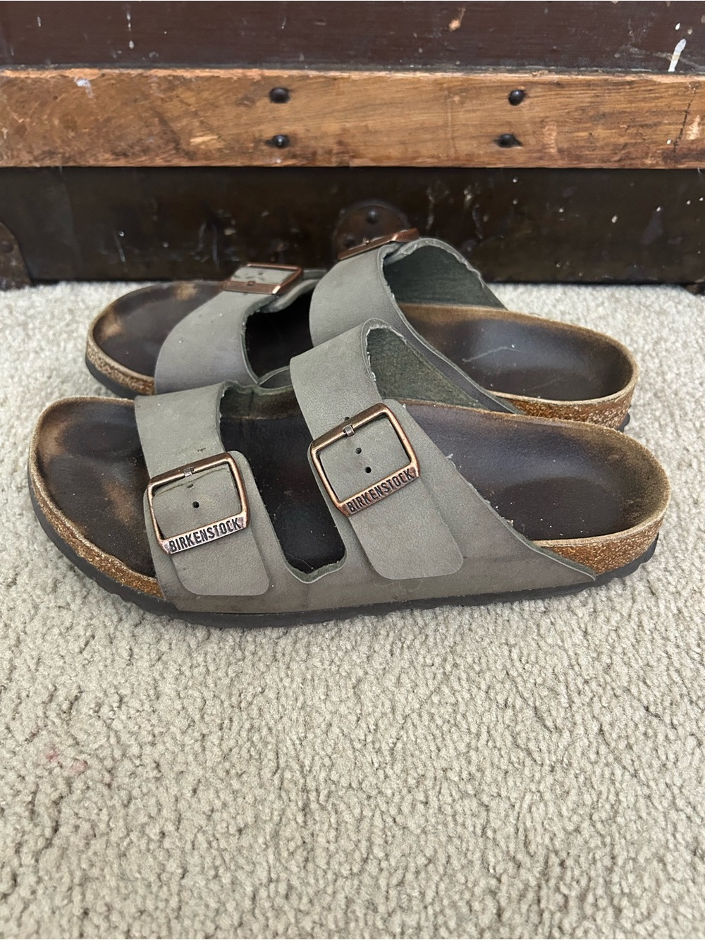 Birkenstock' Arizona Double Strap Sandals - Taupe